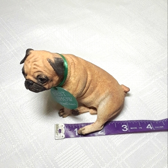 COPY - Vintage Country Artists Best in Show Fawn Pug Dog Sculpture Collectible … - Picture 14 of 16